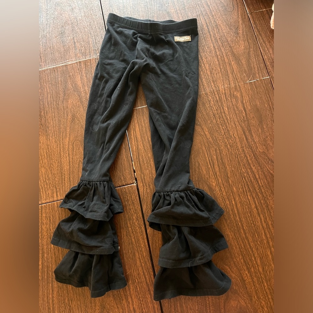 Girls size 8 black ruffle pants Matilda Jane Benny